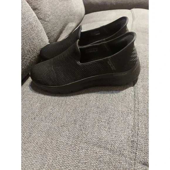 SKECHERS Slip-Ins GO WALK FLEX Relish Walking Sneakers Black 124963 Womens 10 - Picture 3 of 9